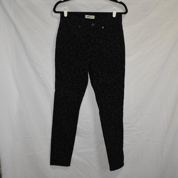 Madewell Denim - Madewell Size 26 Black Jeans Cheetah Print